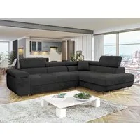 MIRJAN24 Ecksofa Torezio, mit Bettkasten und Schlaffunktion, Einstellbare Kopfstützen, 274x203x70-90 cm
