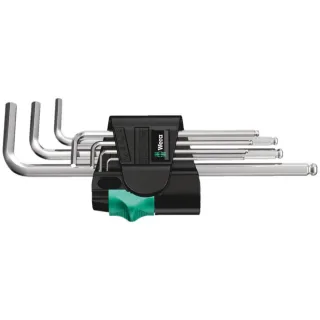 Wera 950/7 Hex-Plus 1 Winkelschlüsselsatz, metrisch, gestellverchromt, 7-teilig - 05022181001
