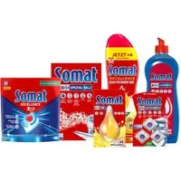 Somat SOMAT 3in1 Caps 22 St. + Duo Gel + Salz + Klarspüler Spülmaschinentabs
