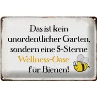 Hebold Metallschild Schild Blech 30x20cm - Made in Germany - Spruch - kein Garten Welln