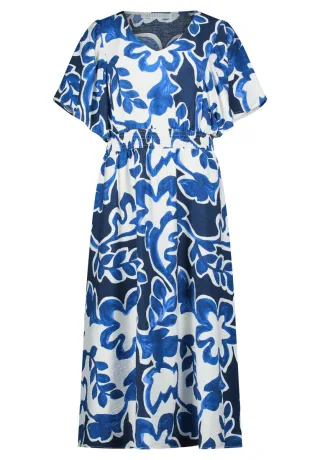 Betty & Co - Midikleid mit floralem Print weiß - Gr. - 34