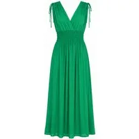 ITALY VIBES Sommerkleid - sommerliches Maxikleid in kräftigen Farben und Smokbund für Damen