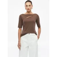 s.Oliver Kurzarmshirt T-Shirt Jersey-T-Shirt im Slim Fit mit Cut-out