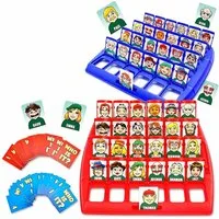Kityhome Spiel Wer ist es? 96 Karten, 2 Spieler, tragbar, Familie, 96 Karten in 2 Größen,Umweltfreundliches ABS-Material