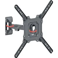Schwaiger TV-Wandhalterung LWH25535 513, (bis 75 Zoll, neigbar, schwenkbar, drehbar, bis 35kg, bis 400x400mm, integrierte Kabelführung, schwarz)