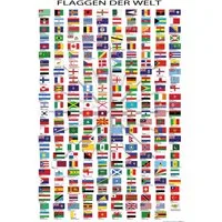 Poster Flaggen der Welt - Poster - mit Hauptstädten