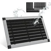 Björn&Schiller Fußmatte Türmatte außen mit Aluminiumrahmen, Outdoor wetterfest, Rechteck, Höhe: 17 mm, Aluminium Schuhabstreifer mit Polypropylen-Fasern