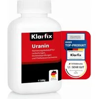 klarfix Wasserfarbe Uranin Wasser-Färbemittel in Pulverform, Leckortung Dichtheitsprüfung, Sehr ergiebig