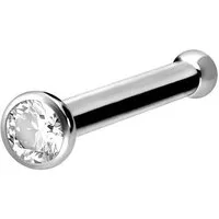 PIERCINGLINE Nasenpiercing Titan Nasenstecker Pin KRISTALL (Nasenstecker, 1-tlg)