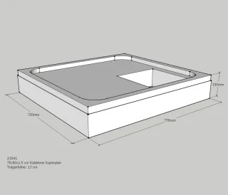 Neuesbad Wannenträger für Kaldewei Superplan 75x80x2,5 SD21872