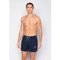 JOOP! Badeshorts Solid Cornflower mit seitlichen Taschen und Tunnelzug