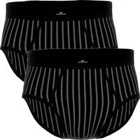 GÖTZBURG Slip Herren-Slip 2er-Pack Feinripp Streifen