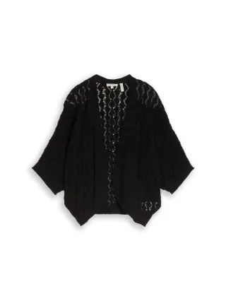 Tom Tailor - Strickbolero mit Struktur schwarz - Gr. - M