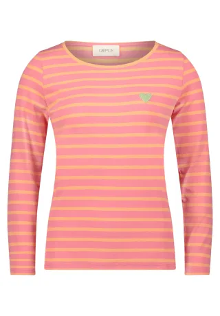 CARTOON - Ringelshirt Pink/Orange - Gr. - 38