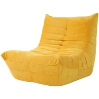 ToteBox Loungesofa Wildleder Lesesessel XXL mit Rückenlehne für Schlafzimmer Wohnzimmer