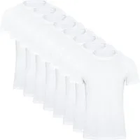 Paolo Renzo T-Shirt (8-tlg) Rundhals Basic T-Shirt O-Neck 2,4 oder 8 Stück - Shirt mit Rundhalsausschnitt aus 100% Baumwolle - Weiß oder Schwarz