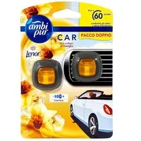 ambi pur Geruchsentferner Car Duft-Clips Gold & Vanilleblüten Duo-Pack (2x 2 ml) (Duo-Pack, Duo-Pack (2x 2ml), Lufterfrischer Clip für das Auto