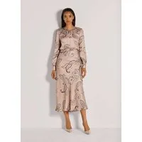 MADELEINE Maxirock Eleganter Look im Paisley-Design Midirock mit leicht ausgestelltem Saum und seitlichem Reißverschluss