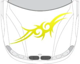 Autoaufkleber für die Motorhaube "tribal samba"