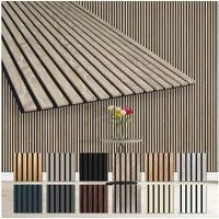 Hexim Wanddekoobjekt AP06 (Akustikpaneele 278x60cm Holz Comfort - flexible Holzpaneele Platten Lamellenwand MDF Wandpaneele Lamellenverkleidung Wandverkleidung schalldämmend 1.67m² Sonoma Oak)
