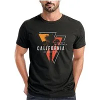 Neverless Print-Shirt Herren T-Shirt California Los Angeles Surfing Motiv Sommer Fashion mit Print
