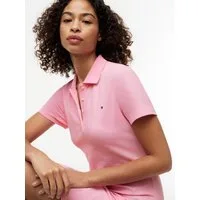 Tommy Hilfiger Polokleid SLIM PIQUE POLO DRESS SS Baumwollmischung, slim fit