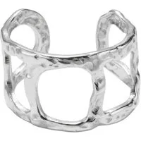 KARMA Fingerring Damenring Statement Ring Gold od. Silber Edelstahl (Geschenk Frauen Fingerring vergoldet, modern Damenschmuck Damen), hypoallergen wasserfest verstellbar