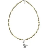 Moschino Collier MJ0038, Goldfarbene Erbskette, mit Zirkonia bestezt