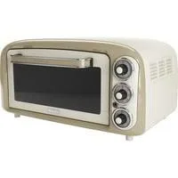 Mini-Backofen Vintage Beige weiß/beige, 1.380 Watt, 18 Liter