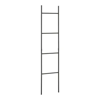 [en.casa] Handtuchleiter, Schwarz, Metall, 38x176x2 cm, Badaccessoires, Duschzubehör, Handtuchleiter