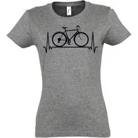 Youth Designz T-Shirt Heartbeat Fahrrad Damen Shirt mit trendigem Frontprint