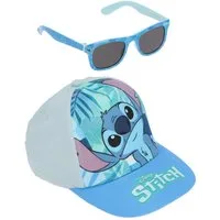 Lilo & Stitch Baseball Cap - Kinder Basecap Kappe + Sonnenbrille Freizeit Blau (2-St)