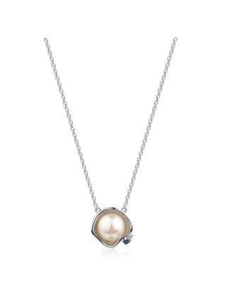 Zeeme Pearls Collier 925/- Sterling Silber Perle und Saphir