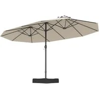 COSTWAY Sonnenschirm, LxB: 470x285 cm, Marktschirm mit Ständer, Kurbel, für Garten, Terrasse
