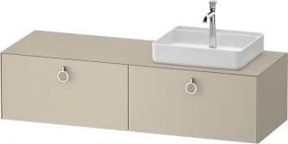 Duravit White Tulip Konsolenwaschtischunterbau wandhängend Taupe Seidenmatt 1600x550x408 mm - WT4890 WT4890R60600010