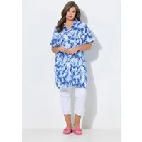 Laurasøn Hemdbluse Musselin-Long-Bluse 1/2 Arm