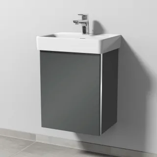 Sanipa 3way Waschtischunterbau zu Laufen Pro S Waschtisch mit 1 Tür, Anthrazit-Glanz BS78379