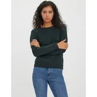 Vero Moda Rundhalspullover VMDOFFY LS O-NECK BLOUSE GA NOOS Materialmix, regular fit
