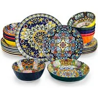 vancasso Geschirr-Set Tafelservice für 4/6 Personen, Porzellan, BOHO-Stil (24-tlg), 6 Personen, Porzellan