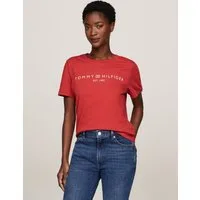 Tommy Hilfiger Kurzarmshirt REG CORP LOGO C-NK SS Baumwolle