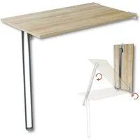 KDR Produktgestaltung Klapptisch 80x50 Wandklapptisch Esstisch Küchentisch Schreibtisch Wand Tisch, Eiche