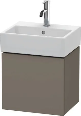 Duravit L-Cube Waschtischunterbau wandhängend Flanell Grau Seidenmatt 434x341x400 mm - LC6245L9090 LC6245L9090