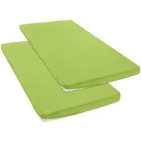 OTTO home Spannbettlaken Topper Basic, in Gr. 90x200, 140x200 oder 180x200 cm, Microfaser-Jersey, Gummizug: rundum, (2 Stück), Baumwolle, Matratzen bis 8 cm Höhe, Bettlaken, Spannbetttuch, Laken