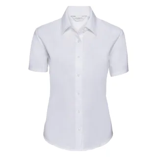 Russell Collection - Hemd für Damen kurzärmlig (Weiß)