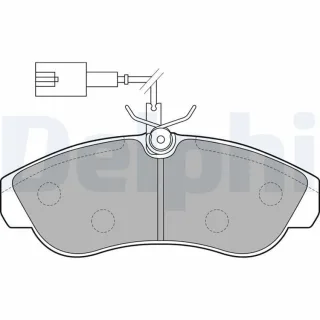 Delphi Bremsbel?ge vorne Citroen Fiat Peugeot LP1749