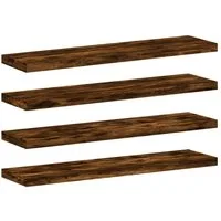 vidaXL Regal Wandregale 4 Stk. Räuchereiche 40x10x1,5 cm Holzwerkstoff, 4-tlg.