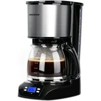 Aigostar Filterkaffeemaschine Digitale FilterKaffeemaschine Edelstahl mit Timer, 1,5L, 800W, 1.5l Kaffeekanne, Korbfilter, Digitale Filterkaffeemaschine mit programmierbarem 24-Stunden-Timer