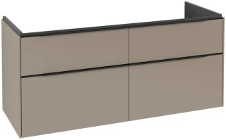 Villeroy & Boch Subway 3.0 Waschbeckenunterschrank, 4 Auszüge, 1272 x 579 x 462 mm, Taupe / Taupe C56801VM