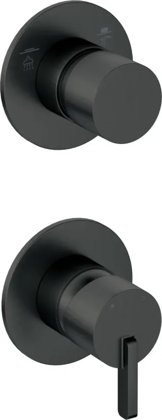 Neuesbad Serie 600 Wannenarmatur Unterputz, mit Umstellung, Oberfläche: schwarz matt NB1BQS_N44P1