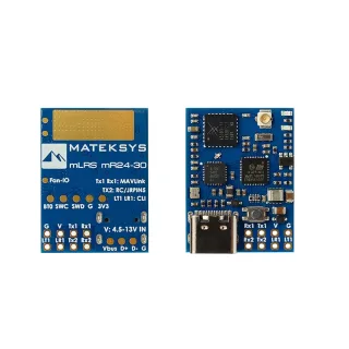 Mateksys MR24-30 mLRS (MAVLink long range system) firmware MAVLink 30dBm RF power 2.4GHz Receiver for FPV Drone